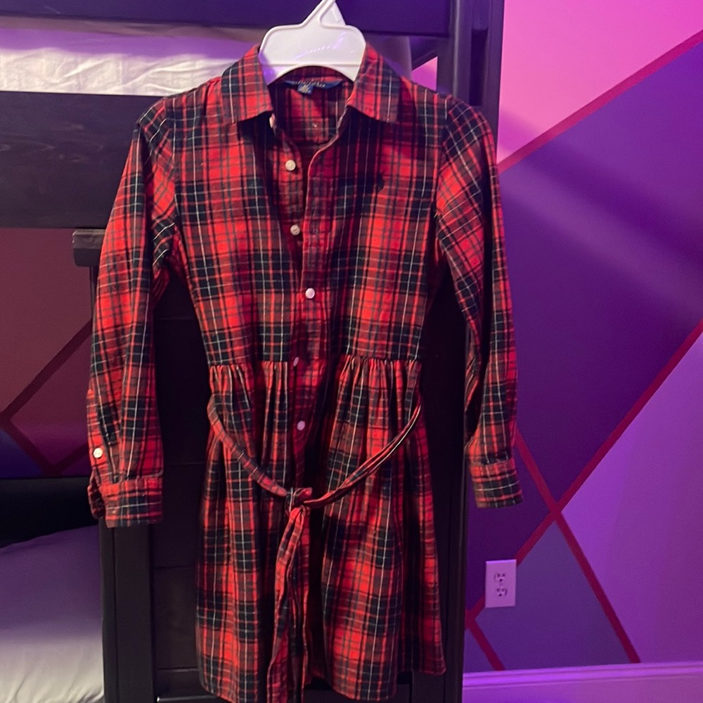 Girl plaid Polo Dress